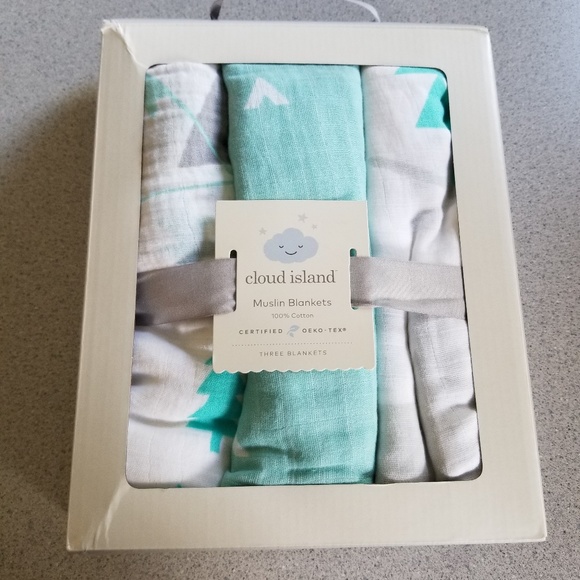 cloud island muslin swaddle blankets